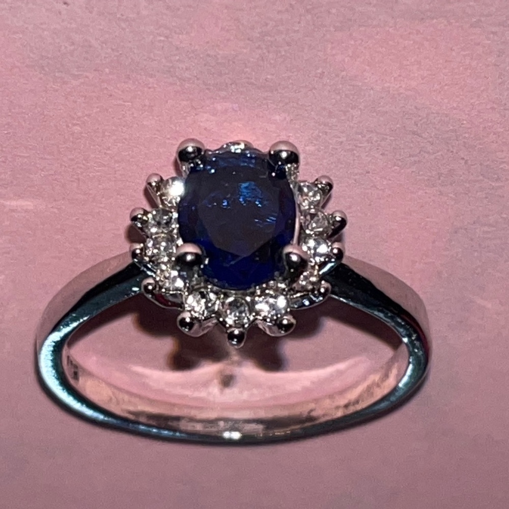Princess Diana Sapphire Ring Copy. Vintage Sapphire Ring Copy. Size 9